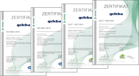 ISO 9001:2008 und SCC Zertifikat